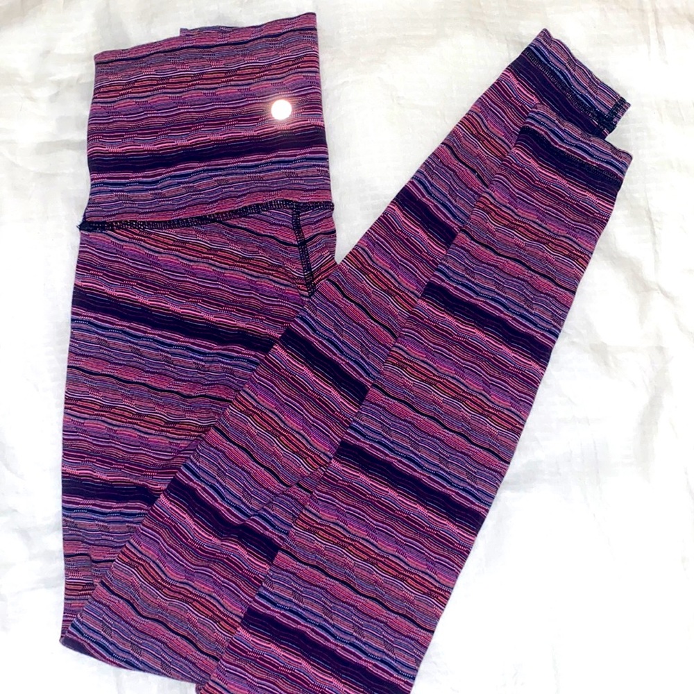 Lululemon Wunder Under Cyber Stripe Pink